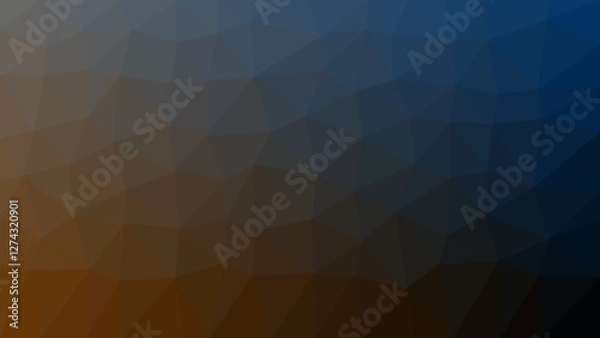 Fototapeta Gradient geometric blue orange background. Generative AI.