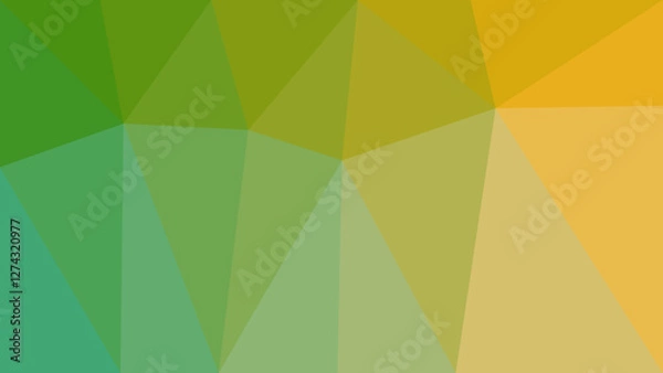 Fototapeta Gradient geometric green yellow background. Generative AI.
