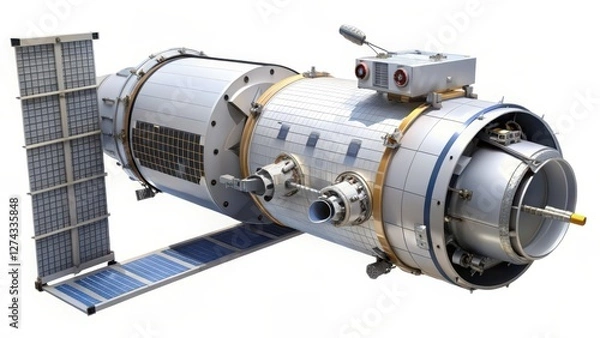 Fototapeta Spacecraft Model on White Background