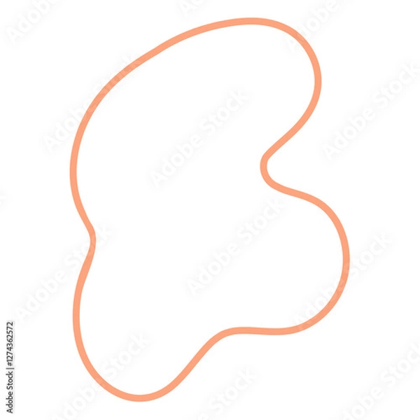 Fototapeta An abstract, freeform shape with a smooth outline, suggesting fluidity and creativity.