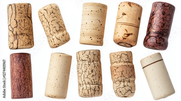 Obraz corks isolated on white background