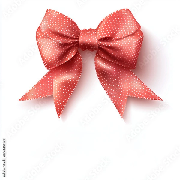 Fototapeta red bow isolated on white