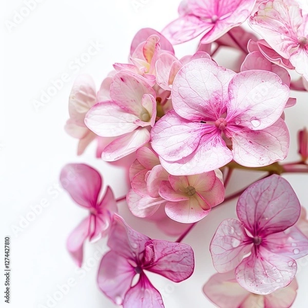 Fototapeta hydrangea on white background.