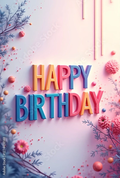 Obraz Happy Birthday Card