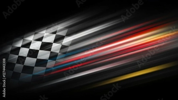 Fototapeta An abstract representation of speed and racing excitement.