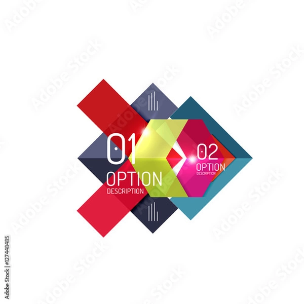 Fototapeta Vector business infographics, option select