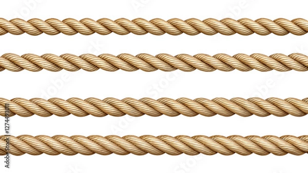 Obraz Rope Bundle Cutout – Isolated on Transparent Background

