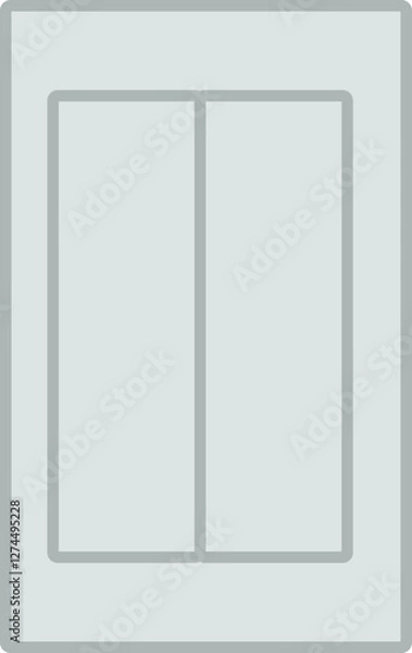 Obraz Door with rectangular molding frame