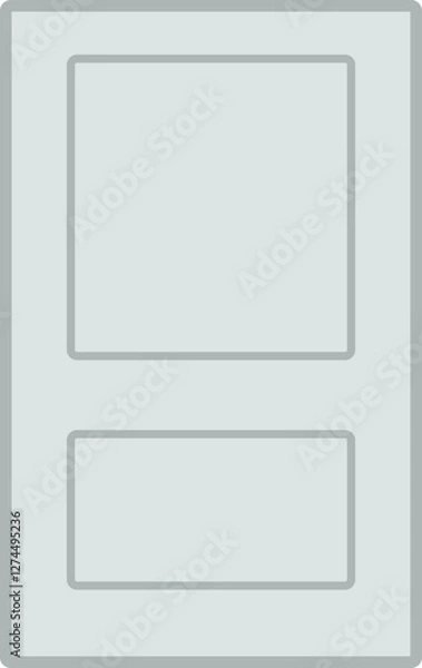 Obraz Door with asymmetrical trim molding frames