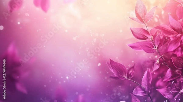 Fototapeta Beautiful Floral Spring Abstract Nature Background with Soft Colors and Copy Space  
