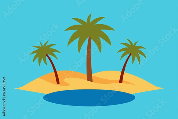 Obraz palm trees on the beach