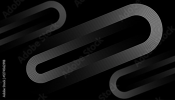 Obraz Futuristic Abstract Digital Design: Modern Business, Technology, Innovation, Gradient Graphics, Cyber Networking, Sleek Branding Aesthetic Trends