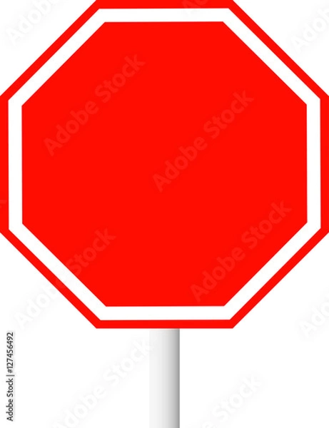 Obraz Blank Stop Sign - Vector
