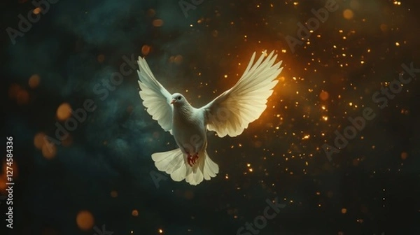 Fototapeta Divine Dove: A Symbol of Peace and Hope
