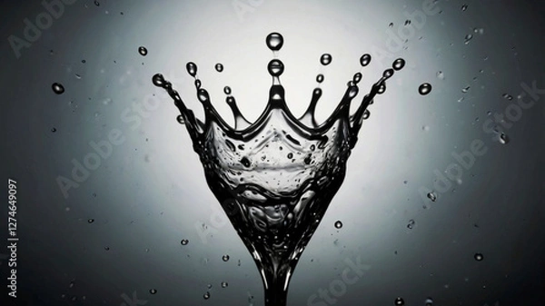 Fototapeta black paint splash, liquid cloud