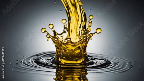 Fototapeta yellow paint splash, liquid cloud