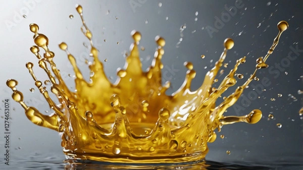 Obraz yellow paint splash, liquid cloud