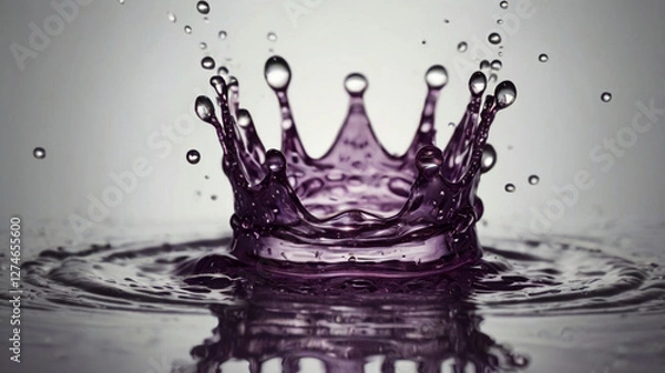 Fototapeta purple paint splash, liquid cloud