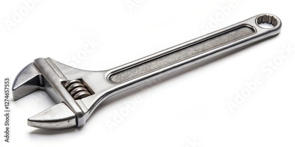 Fototapeta Adjustable Wrench on White Background