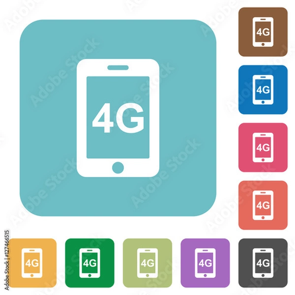 Fototapeta Fourth gereration mobile network flat icons