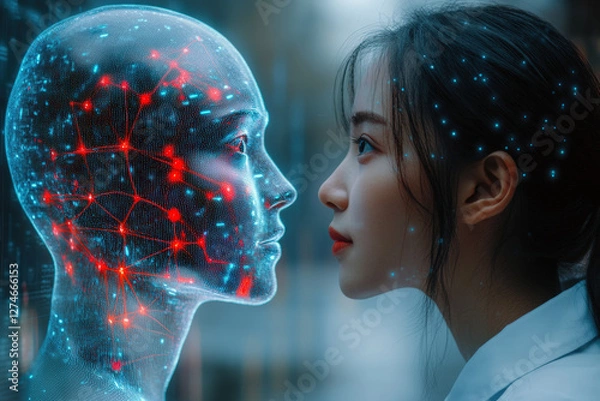 Obraz Human and AI Interaction 