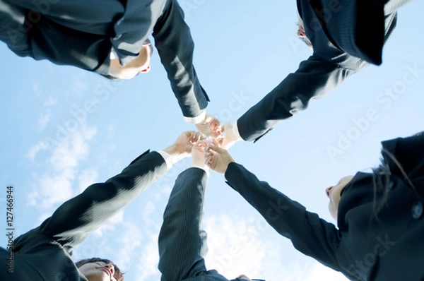 Obraz 指を指すビジネスマンとビジネスウーマン