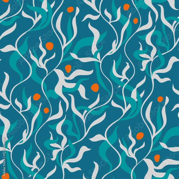 Fototapeta abstract seamless floral pattern 