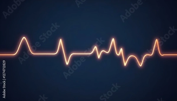 Obraz heart beat cardiogram