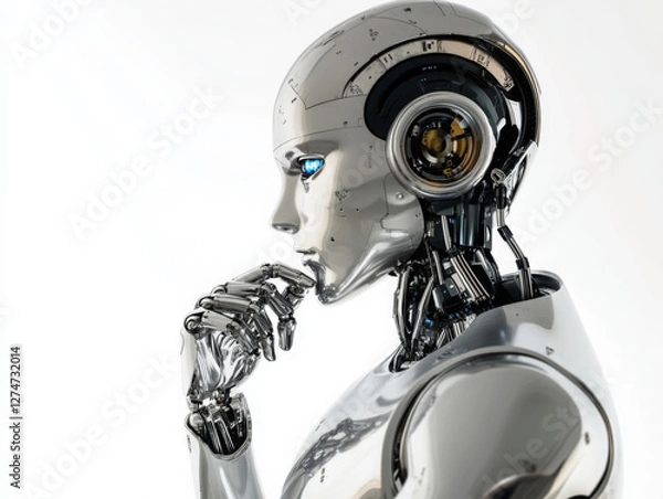 Fototapeta ai robot thinking 
