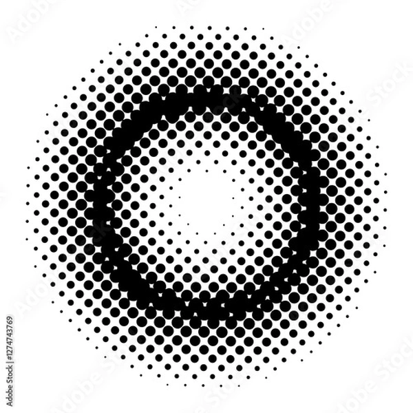 Fototapeta PNG Abstract geometric circular pattern, transparent background