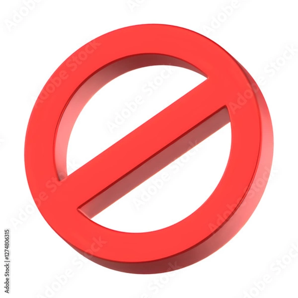 Fototapeta Block 3D Icon with transparent background (HD)
