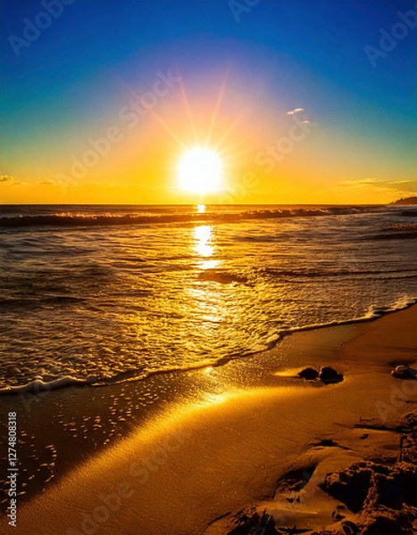 Fototapeta Sun Beach Warm Light