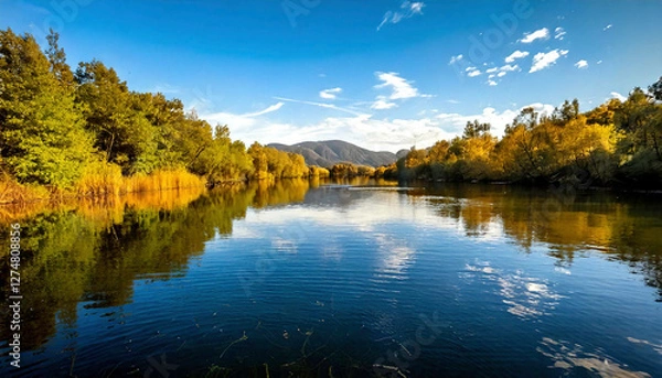 Obraz River Reflect Clear Detail