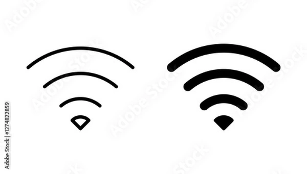 Fototapeta Wifi icon vector. signal sign and symbol. Wireless  icon