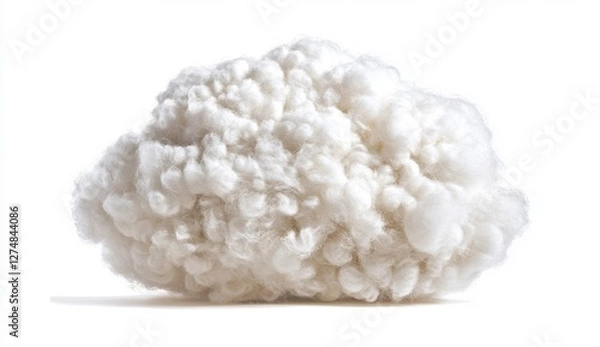 Obraz Soft White Cloud of Fluffy Texture Isolated on Clean Background