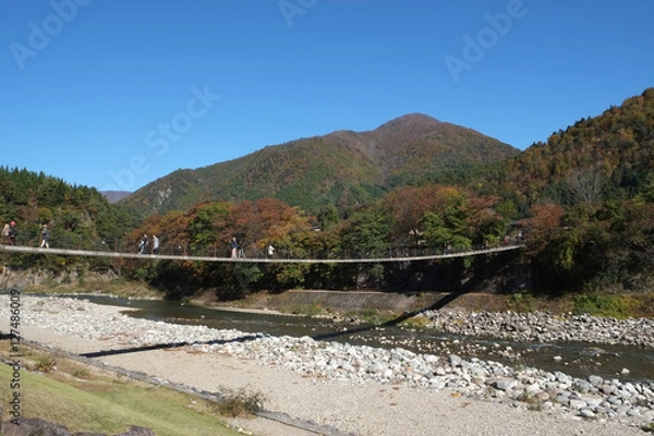 Obraz 白川郷　出会い橋