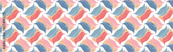 Obraz Colorful geometric pattern, abstract print background vector illustration
