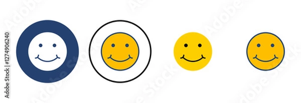 Fototapeta smile icon vector. smile emoticon icon. feedback