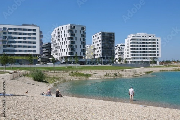 Obraz Wohnbau, moderner Wohnbau, Wohnungen