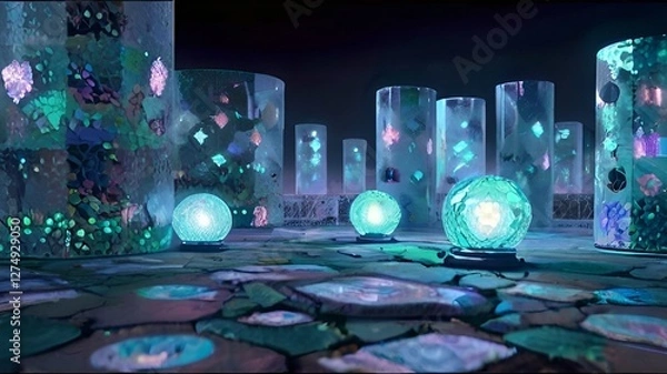 Fototapeta ヒーリング画像　夜の夢と癒しの国イメージ