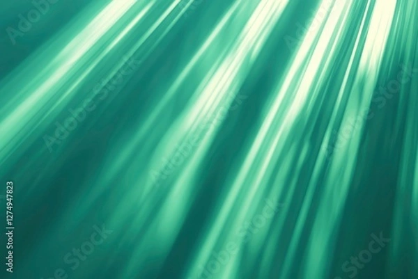 Fototapeta Abstract Light Streaks Teal Background