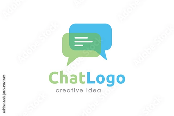Obraz Creative Chat Logo Design Template