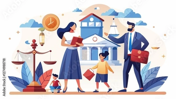 Fototapeta We handle all aspects of family law cases, from mediation and negotiation to litigation, providing expert legal representation and guidance in every step.