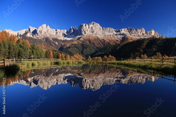 Obraz val di Tires, Catinaccio Vajolet e sentiero dei Masi, Sciliar