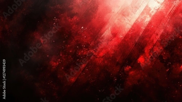Fototapeta Abstract red background with diagonal light streaks