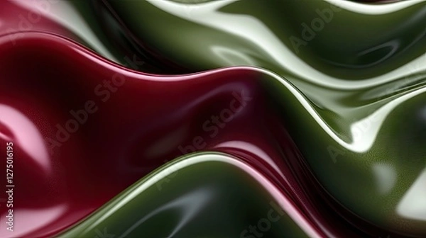 Fototapeta Abstract wavy flowing surfaces