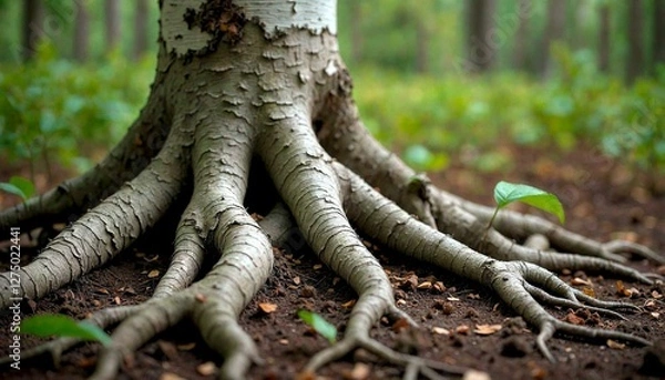 Obraz Close-up Tree Roots in Forest