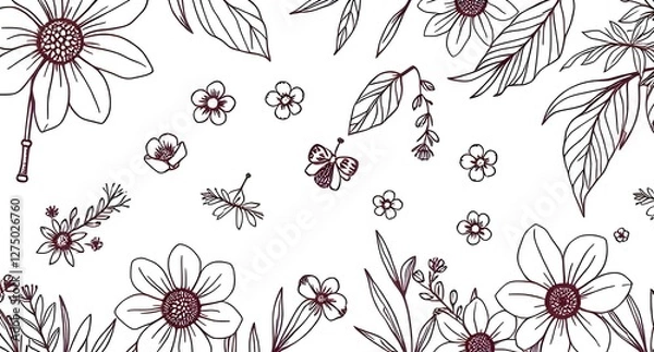 Obraz seamless floral pattern