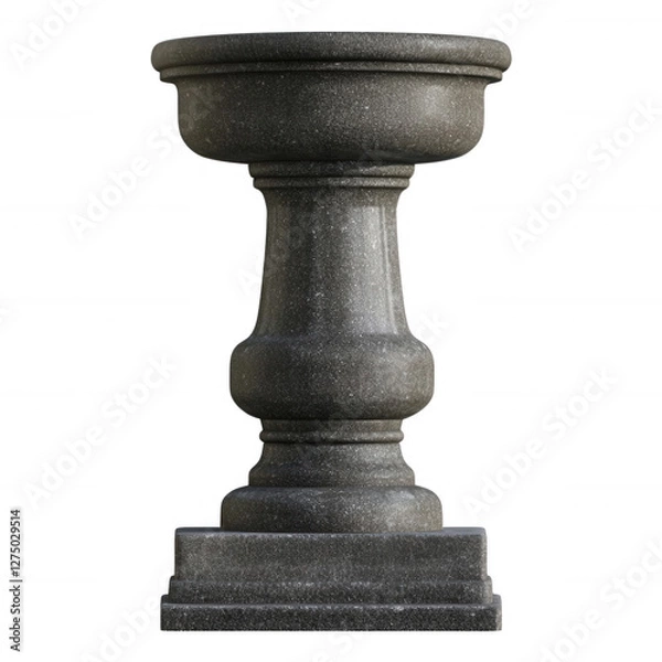 Fototapeta Dark Gray Baluster Planter Displaying Elegant Design