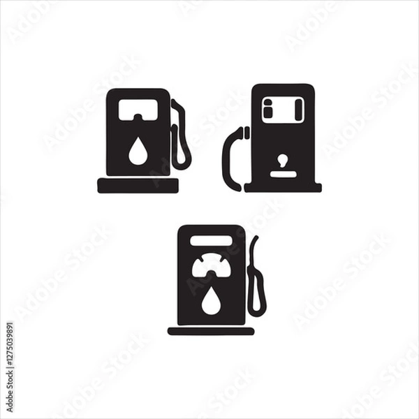Obraz gas pump icon vector